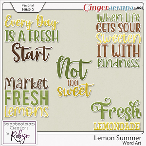Lemon Summer Word Art by Scrapbookcrazy Creations