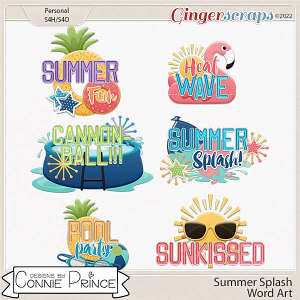 Summer Splash - Word Art Pack by Connie Prince