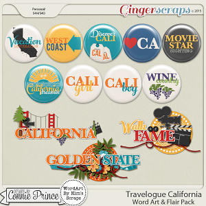 Travelogue California - Word Art & Flair Pack