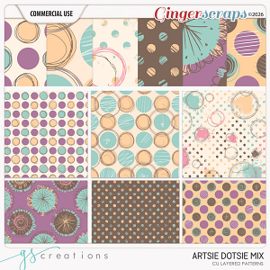 Artsie Dots Mix Patterns (CU) by GS Creations