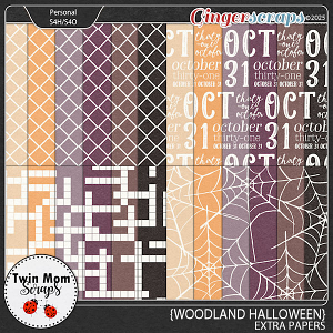 Woodland Halloween - EXTRA PAPERS by Twin Mom Scraps