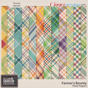 Farmer's Bounty Plaid Papers by Aimee Harrison