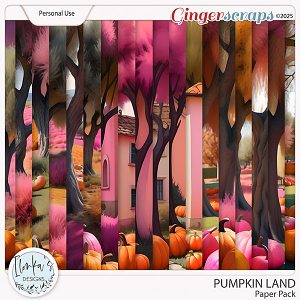 Pumpkin Land Paper Pack by Ilonka's Designs 