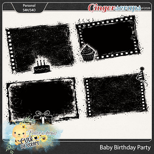 Baby Birthday Party Photo Masks
