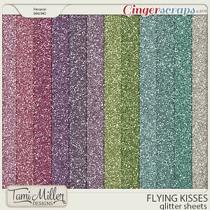 Flying Kisses Glitter Sheets by Tami Miller Designs