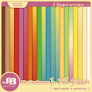 May Daydreams: In Full Bloom Ombré Papers & Cardstocks by JB Studio