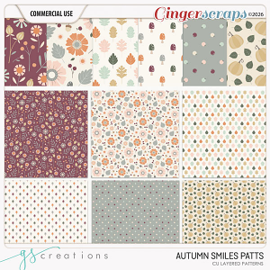 Autumn Smiles Layered Patterns (CU) by GS Creations