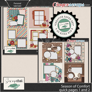 Season of Comfort Quick Pages One and Two Bundle by ScrapChat Designs