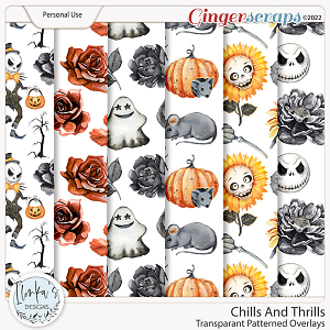 Chills And Thrills Transparent Patterned Overlays by Ilonka's Designs