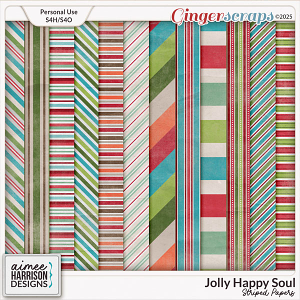Jolly Happy Soul Striped Papers by Aimee Harrison