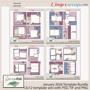 January 2026 Template Bundle by ScrapChat Designs