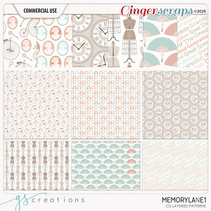 Memorylane1 Layered Patterns (CU) by GS Creations