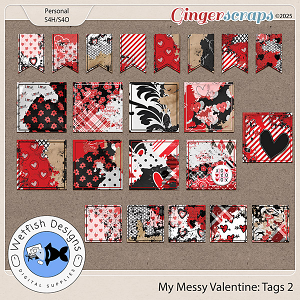 My Messy Valentine Tags 2 by Wetfish Designs 