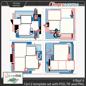 4 Real 4 Template Set by ScrapChat Designs