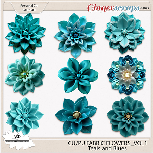CU PU Fabric Flowers Adrienne Skelton Designs 