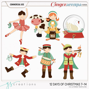12 Days of Christmas 7-12 (CU) by GS Creations