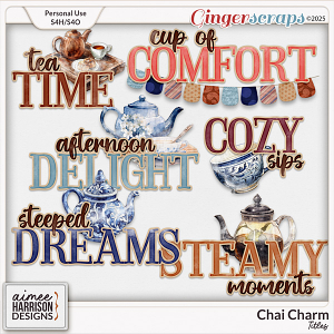 Chai Charm Titles by Aimee Harrison