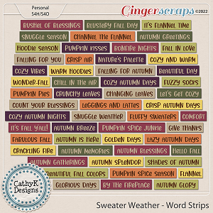 Sweater Weather - Word Strips by CathyK Designs