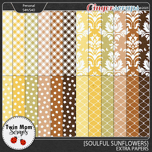Soulful Sunflowers - EXTRA PAPERS by Twin Mom Scraps