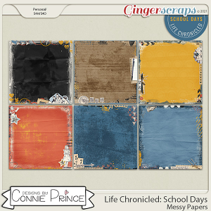 Life Chronicled: School Days - Messy Papers by Connie Prince