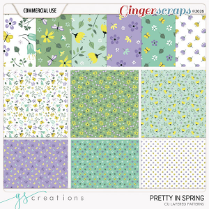 Pretty in Spring Patterns (CU) by GS Creations