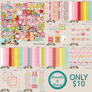 Pink Christmas Bundle by The Scrappy Kat