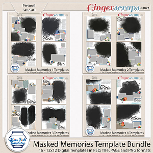Masked Memories Template Bundle 1 by Miss Fish