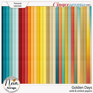 Golden Days - Solid & Ombré Papers - by Neia Scraps