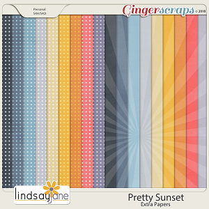 Pretty Sunset Extra Papers by Lindsay Jane
