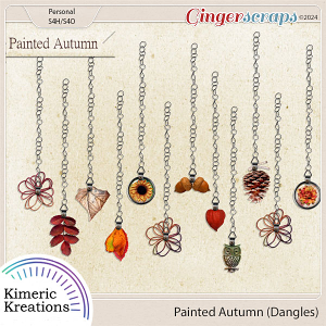 Painted Autumn Dangles by Kimeric Kreations