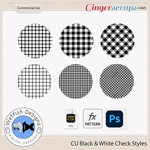 CU Black and White Check Styles by Wetfish Designs
