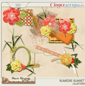 Sunrise Sunset Clusters by Moore Blessings Digital Design