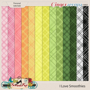 I Love Smoothies Plaid Papers by The Scrappy Kat