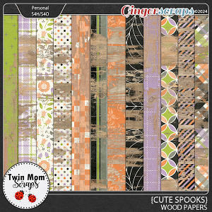 Cute Spooks - WOOD PAPERS by Twin Mom Scraps