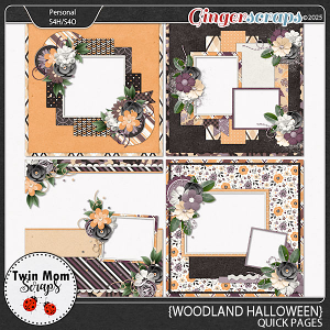 Woodland Halloween - QUICK PAGES by Twin Mom Scraps