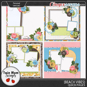 Beach Vibes - QUICK PAGES by Twin Mom Scraps