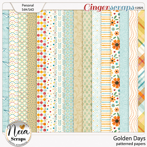 Golden Days - Patterned Papers - by Neia Scraps