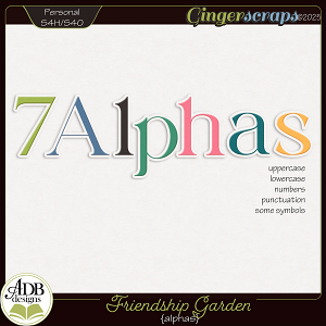 Friendship Garden Alphas by ADB Designs