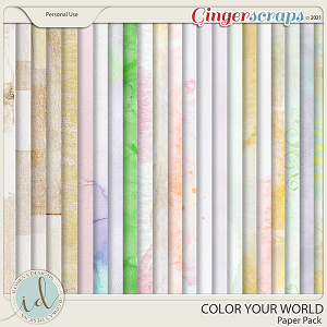 Color Your World Paper Pack by Ilonka's Designs