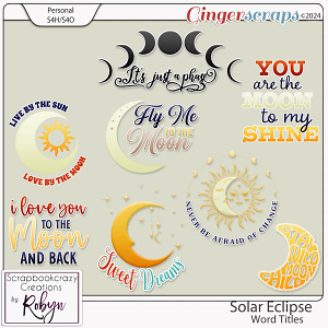Solar Eclipse Word Titles by Scrapbookcrazy Creations