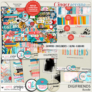 Digifriends - Bundle - Collab by Neia Scraps + 3