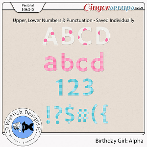 Birthday Girl Alpha by Wetfish Designs