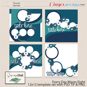 Every Day Waves Eight Template Set by ScrapChat Designs