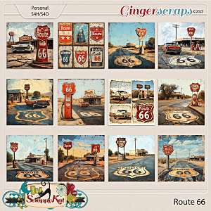 Route 66 Scenic Papers 1 by The Scrappy Kat