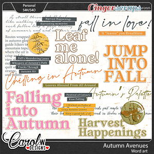 Autumn Avenues-Word art