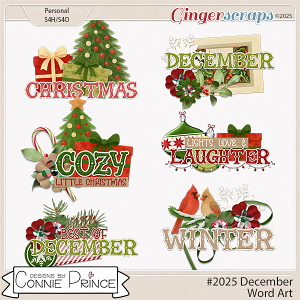 #2025 December - Word Art Pack by Connie Prince