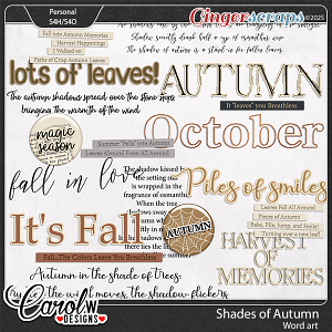 Shades of Autumn-Word art