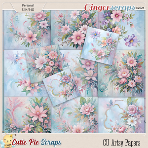 CU Whimsical Artsy Floral Papers CU Whimsical Artsy Floral Papers
