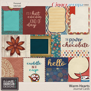 Warm Hearts Journal Cards by Aimee Harrison
