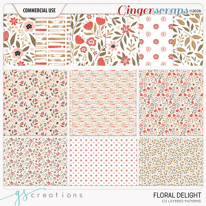 Floral Delight Layered Patterns (CU) by GS Creations